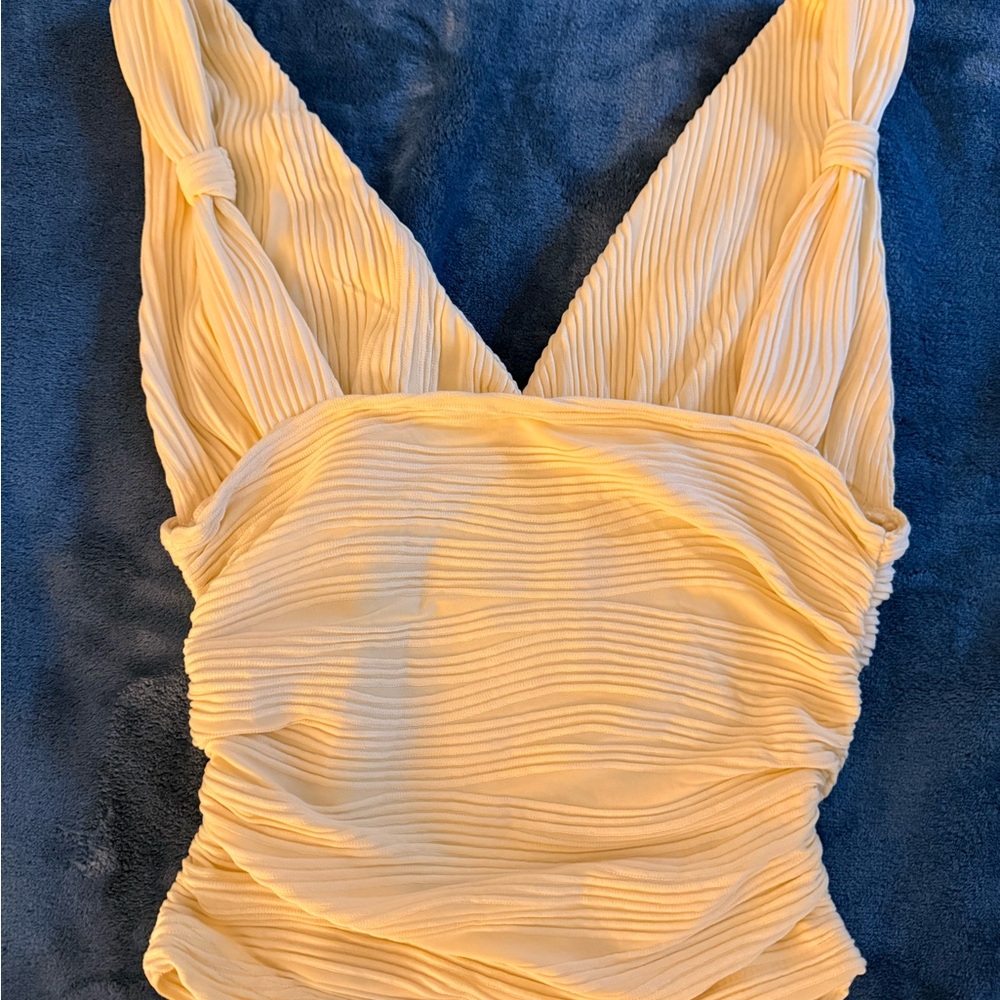 Yellow Ruched Top - Picture 4 of 4